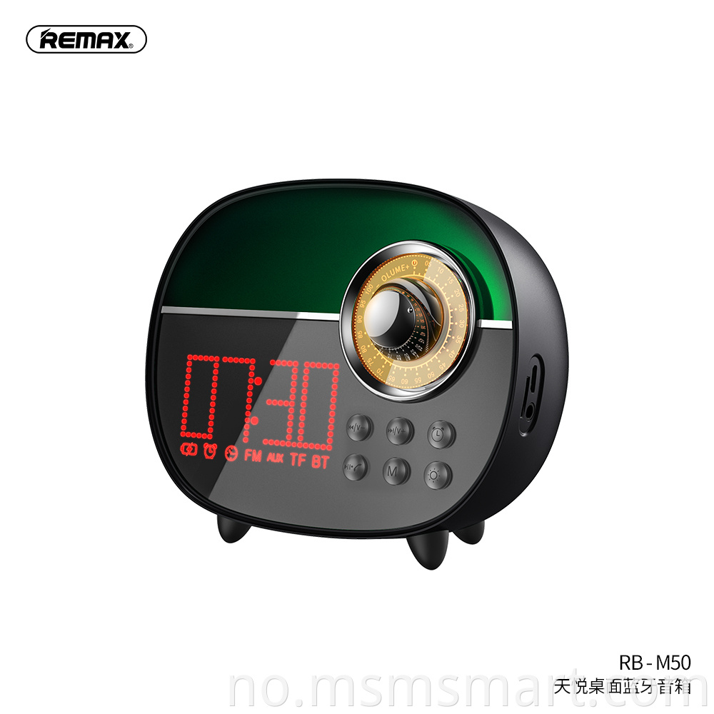 REMAX Ny RB-M50 Colorful Atmosphere Lamp Bluetooth-høyttaler med oppladbart batteri